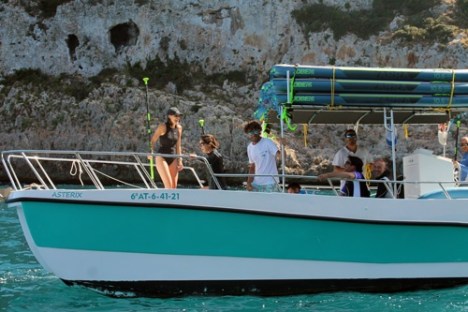 a small boat in a body of water